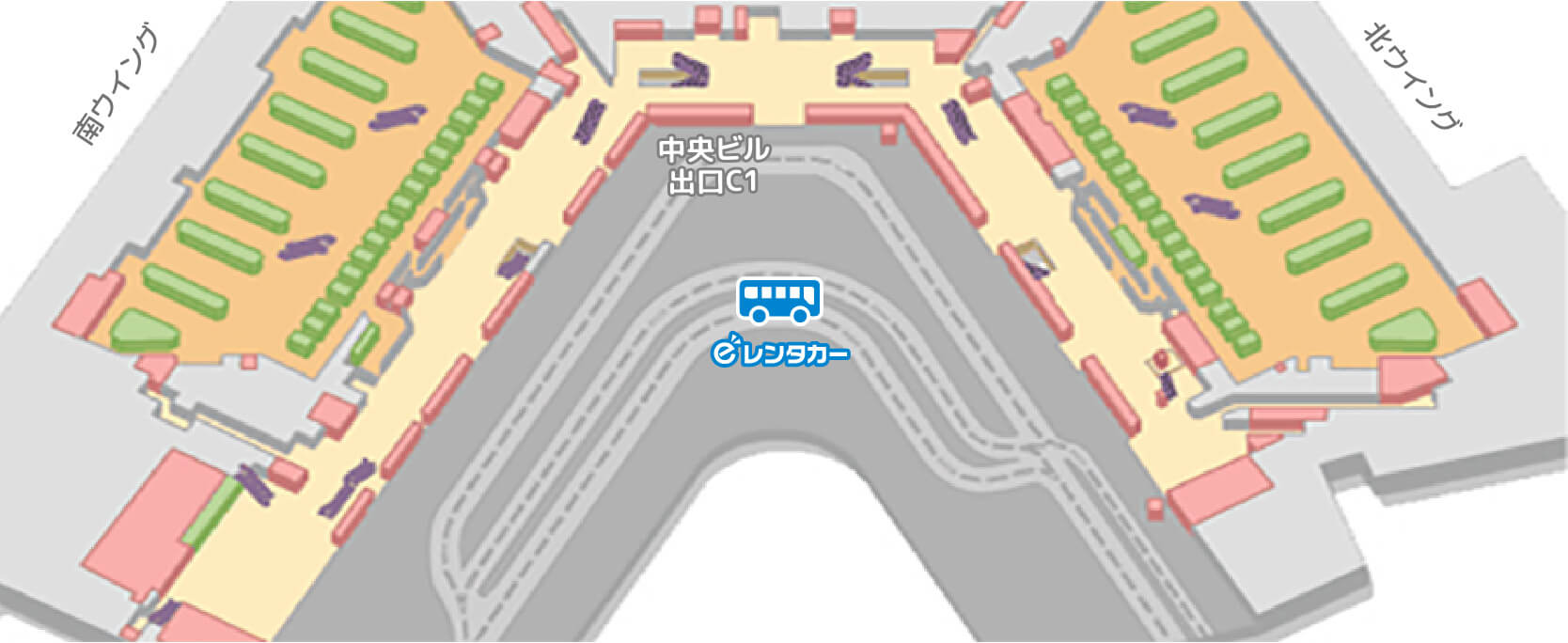 第一ターミナルバス停車位置